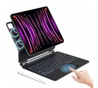 IXTRA Magic - Funda con teclado para iPad Air de 13 pulgadas M3/M2 2025/2024, iPad Pro de 12.9 pulgadas 6ª/5ª/4ª/3ª generación, funda delgada con teclado mágico con soporte voladizo flotante Trackpad