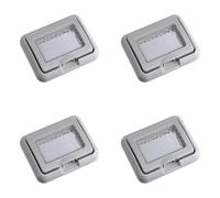 IXTRIMA 4 placas con tapa y soporte de exterior IP55 3 plazas (hidrobox) compatible con Bticino Matix, soporte estaño 3P color gris set 4 piezas
