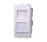 IXTRIMA Conector de red toma de datos RJ45 CAT5E color blanco compatible con Bticino Living Light/International, 1 unidad