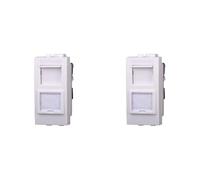 IXTRIMA Conector de red toma de datos RJ45 CAT5E color blanco compatible con Bticino Living Light/International, 2 unidades