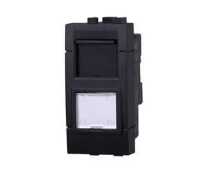 IXTRIMA Conector de red toma de datos RJ45 CAT5E color negro compatible con Bticino Living Light/International, 1 unidad