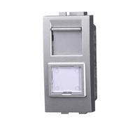 IXTRIMA Conector red toma de datos RJ45 CAT6 color gris compatible con Bticino Living Light/international 1 unidad