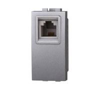 IXTRIMA Conector telefónico toma RJ11 color gris compatible con Bticino Living Light/international 1 unidad