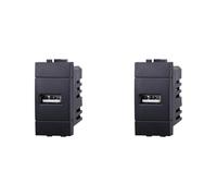 IXTRIMA Conector telefónico toma RJ11 color negro compatible con Bticino Living Light/international 1 unidad