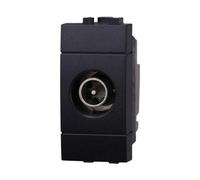 IXTRIMA Conector toma TV pasante macho color negro compatible con Bticino Living Light/international 1 unidad