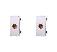 Ixtrima Conector toma TV terminal hembra color blanco compatible con Bticino Living Light/international 2 unidades