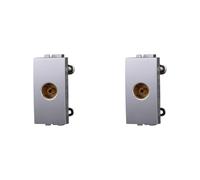 Ixtrima Conector toma TV terminal hembra color gris compatible con Bticino Living Light/international 2 unidades