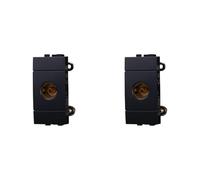 Ixtrima Conector toma TV terminal hembra color negro compatible con Bticino Living Light/international 2 unidades