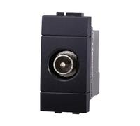 IXTRIMA Conector toma TV terminal macho color negro compatible con Bticino Living Light/INTERNATIONAL 1 ud