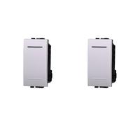 IXTRIMA Desviador unipolar 1P 16 A, interruptor de pared, compatible con Bticino Living Light, color blanco, juego de 2 unidades