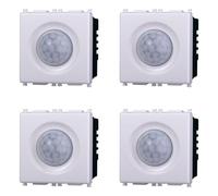 IXTRIMA Fruto Sensor de movimiento infrarrojo PIR compatible plana color blanco EV1801 Kit 4 unidades