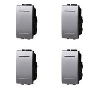 IXTRIMA Interruptor 1P 16 A unipolar color gris compatible con Bticino Living International/Light 4 unidades