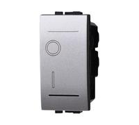 ixtrima Interruptor bipolar 0-1 16 A color gris compatible con Bticino Living International/Light 1 unidad