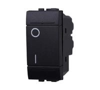 IXTRIMA Interruptor bipolar 0-1 16 A color negro compatible con Bticino Living International/Light 1 unidad