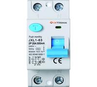 IXTRIMA Interruptor diferencial puro 2P 25A 300mA 220V-6KA 300mA para carril DIN - 2 módulos DIN - Protección circuitos y seguridad instalaciones