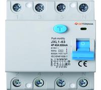 IXTRIMA Interruptor diferencial puro 4P 40A 300mA 380V-6KA 300mA para carril DIN - 4 módulos DIN - Protección circuitos y seguridad instalaciones