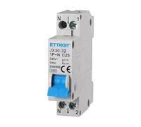 Ixtrima Interruptor magnetotérmico automático 1P+N 25A C25 220V 4.5kA, ocupa 1 módulo