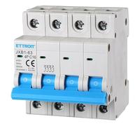 IXTRIMA Interruptor magnetotérmico automático 4P 16A 380V 6kA MCB C16 ocupa 4 módulos DIN