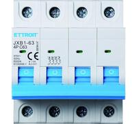 IXTRIMA Interruptor magnetotérmico automático 4P 63A 380V 6kA MCB C63 ocupa 4 módulos DIN
