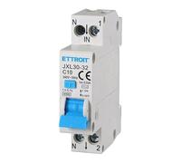 Ixtrima Interruptor magnetotérmico diferencial 1P+N 10A 30mA 220V-4.5kA RCBO 1 módulo DIN C10
