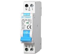 IXTRIMA Interruptor magnetotérmico diferencial 1P + N 10A 30mA 220V-6KA 1 módulo 30mA para carril DIN - Protección circuitos y seguridad instalaciones