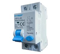 IXTRIMA Interruptor magnetotérmico diferencial 1P + N 10A 30mA 220V-6KA 2 módulos 30mA para carril DIN - Protección circuitos y seguridad instalaciones