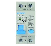 IXTRIMA Interruptor magnetotérmico diferencial 1P+N 16A 30mA 220V-6KA 2 módulos 30mA para carril DIN - Protección circuitos y seguridad instalaciones