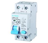 IXTRIMA Interruptor magnetotérmico diferencial 1P+N 16A 30mA 220V-6KA Clase A 2 módulos 30mA para carril DIN - Protección circuitos y seguridad instalaciones