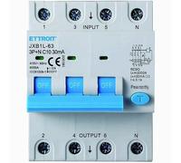 IXTRIMA Interruptor magnetotérmico diferencial 3P + N 10A 30mA 380V-6KA 30mA para carril DIN - 4 módulos DIN - Protección circuitos y seguridad instalaciones