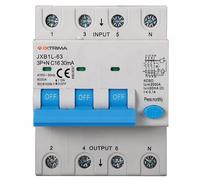 IXTRIMA Interruptor magnetotérmico diferencial 3P + N 16A 30mA 380V-6KA Clase A 30mA para carril DIN - 4 módulos DIN - Protección circuitos y seguridad instalaciones