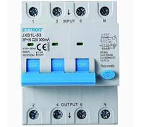 IXTRIMA Interruptor magnetotérmico diferencial 3P+N 20A 300mA 380V-6KA 300mA para carril DIN - 4 módulos DIN - Protección circuitos y seguridad instalaciones