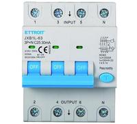 IXTRIMA Interruptor magnetotérmico diferencial 3P + N 25A 30mA 380V-6KA Clase A 30mA para carril DIN - 4 módulos DIN - Protección circuitos y seguridad instalaciones