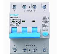 IXTRIMA Interruptor magnetotérmico diferencial 3P + N 32A 30mA 380V-6KA 30mA para carril DIN - 4 módulos DIN - Protección circuitos y seguridad instalaciones
