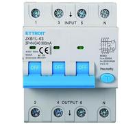 IXTRIMA Interruptor magnetotérmico diferencial 3P + N 40A 300mA 380V-6KA Clase A 300mA para carril DIN - 4 módulos DIN - Protección circuitos y seguridad instalaciones