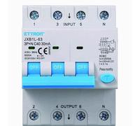 IXTRIMA Interruptor magnetotérmico diferencial 3P+N 40A 30mA 380V-6KA 30mA para carril DIN - 4 módulos DIN - Protección circuitos y seguridad instalaciones