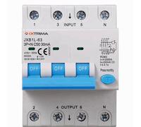 IXTRIMA Interruptor magnetotérmico diferencial 3P+N 50A 30mA 380V-6KA 30mA para carril DIN - 4 módulos DIN - Protección circuitos y seguridad instalaciones