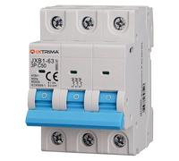 Ixtrima Interruptor magnetotérmico tripolar, 3 polos, 380 V, 6 KA, amperios 6 A, 10 A, 16 A, 20 A, 25 A, 32 A, 40 A, 50 A, 63 A (C50-50 A)