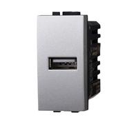 IXTRIMA Módulo toma USB 5 V 2,1 A color gris compatible con Bticino Living Light/International, 1 unidad