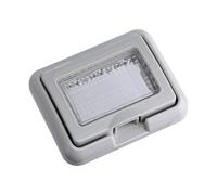 IXTRIMA Placa con tapa y soporte de exterior IP55 3 plazas (hidrobox) compatible con Bticino Matix, soporte estaño 3P color gris