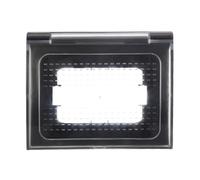 IXTRIMA Placa universal de exterior IP44 3 plazas (hidrobox) compatible con Bticino, Vimar, Gewiss funda estanca 3P color negro