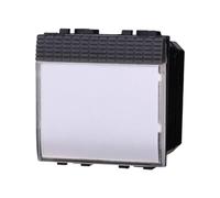 IXTRIMA Pulsador de placa portanombre 2P 2M timbre color negro compatible con Bticino Living International/Light