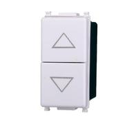 IXTRIMA Pulsador doble 1P + 1P sin barra compatible plana color blanco EV1202