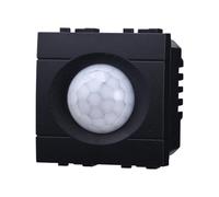 IXTRIMA Sensor de Movimiento PIR Temporizador 2P 2M Color Negro Compatible con Bticino Living International/Light 2 módulos