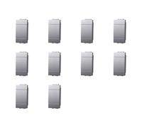 IXTRIMA Tapacubos falso polo, compatible con Bticino Living Light, juego de 10 unidades (gris)