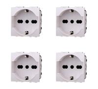 IXTRIMA Toma Schuko 2P + T 16 A color blanco compatible con Bticino Living Light/International