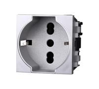 IXTRIMA Toma Schuko 2P + T 16 A color gris compatible con Bticino Living International/Light