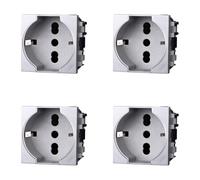 IXTRIMA Toma Schuko 2P + T 16 A color gris compatible con Bticino Living International/Light