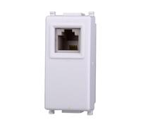 IXTRIMA Toma telefónica RJ11 compatible plana color blanco EV2354