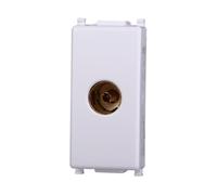 IXTRIMA Toma TV directa conector hembra compatible plana color blanco EV2251