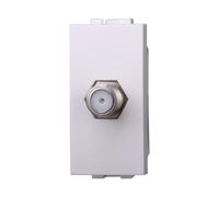 IXTRIMA Toma TV SAT de tornillo satélite tipo F color blanco compatible con Bticino Living Light/International, 1 unidad